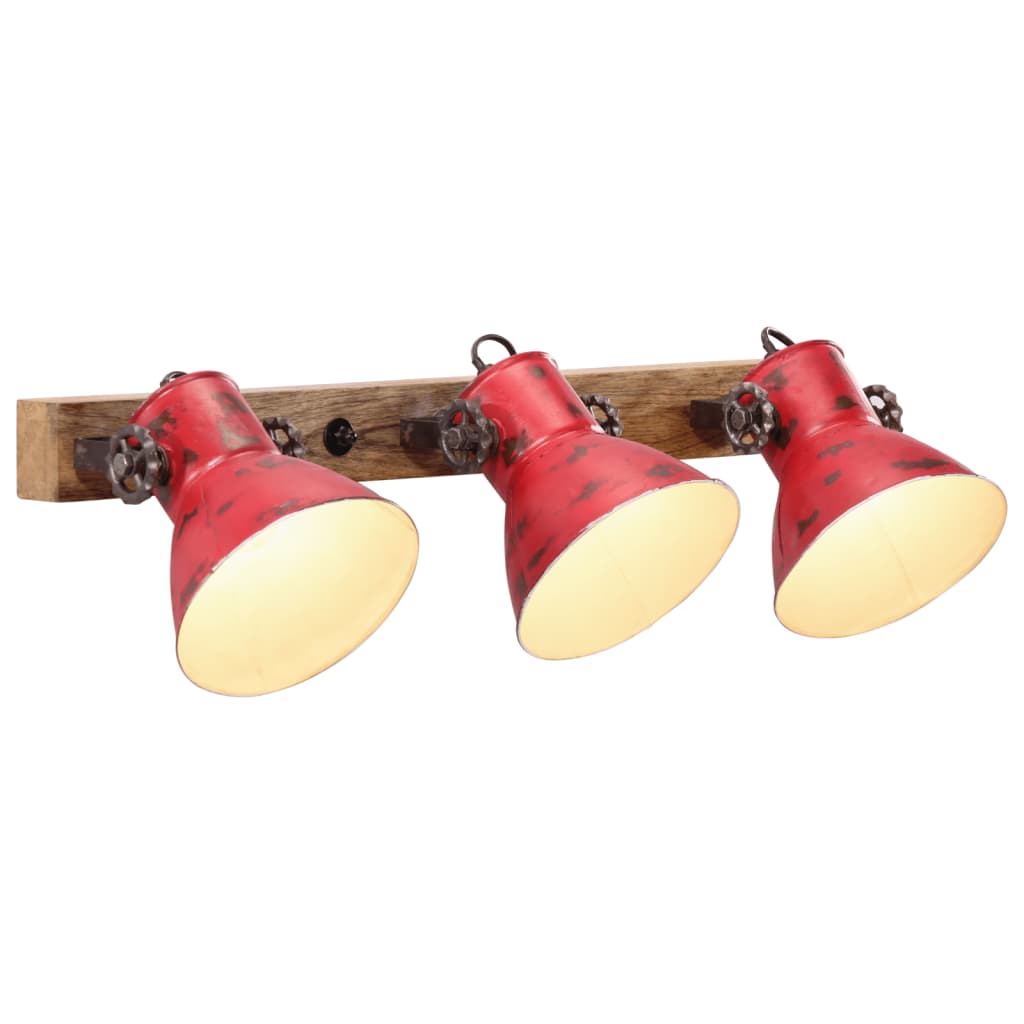 Vegglampe 25 W mørkerød 65x25 cm E27