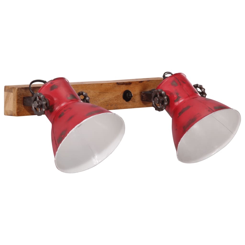 Vegglampe 25 W mørkerød 45x25 cm E27