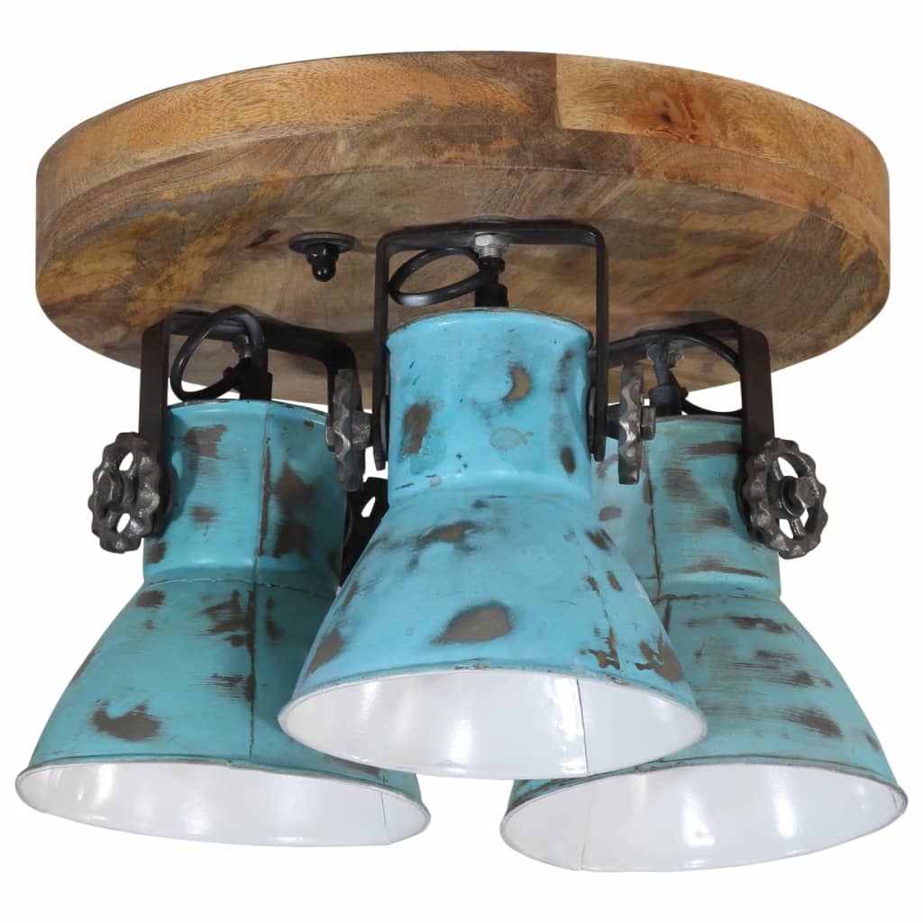 Taklampe 25 W denimblå 35x35x25 cm E27