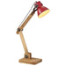 Skrivebordslampe 25 W mørkerød 23x18x96 cm E27