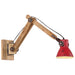 Vegglampe 25 W knallrød 96x15x20 cm E27