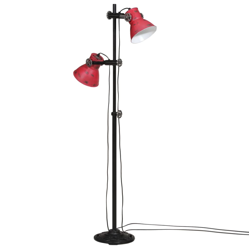 Vegglampe 25 W mørkerød 25x25x90/140 cm E27
