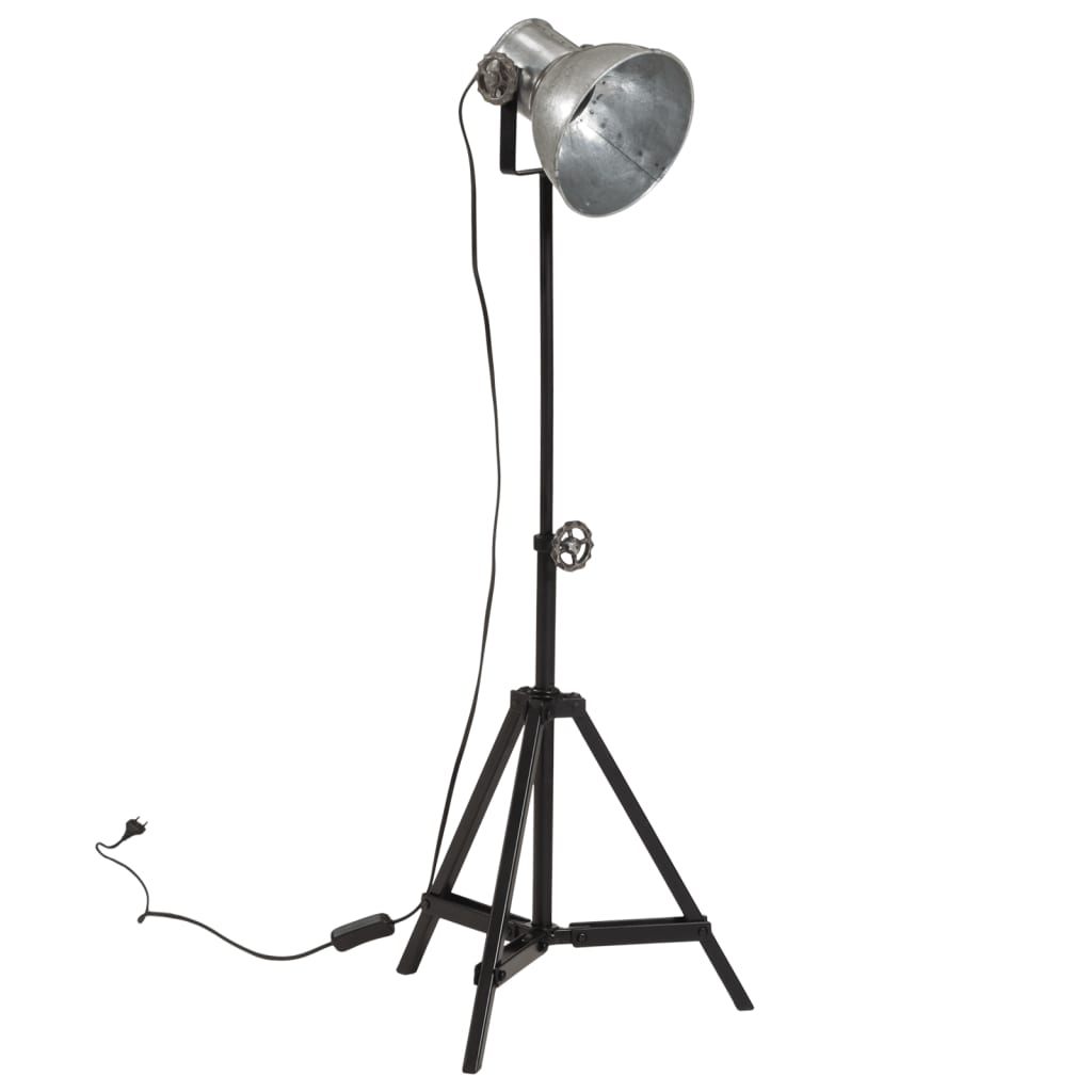 Gulvlampe 25 W vintage sølv 35x35x65/95 cm E27