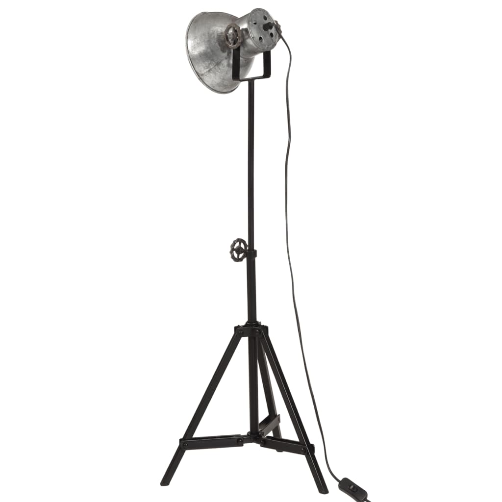 Gulvlampe 25 W vintage sølv 35x35x65/95 cm E27