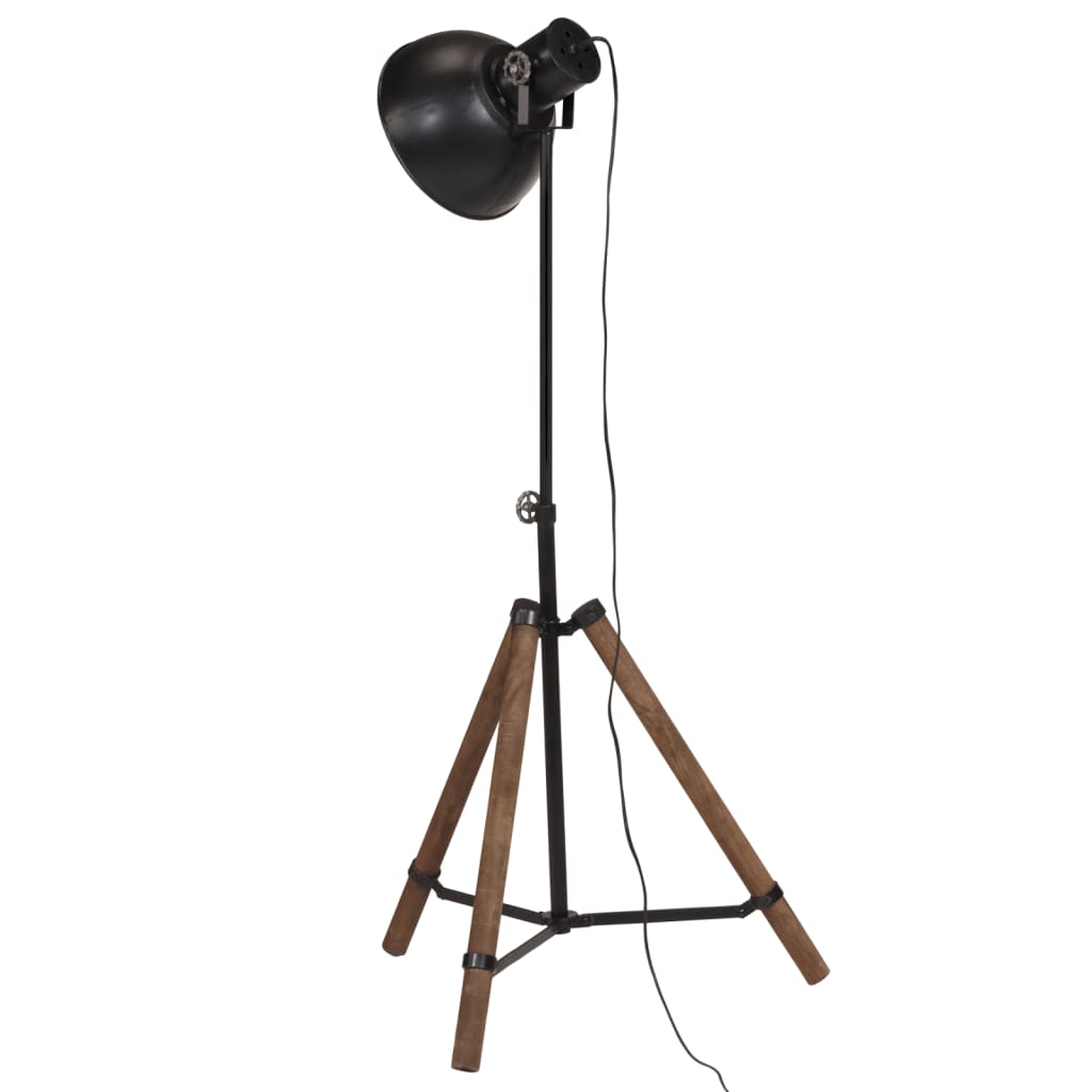 Gulvlampe 25 W svart 75x75x90-150 cm E27