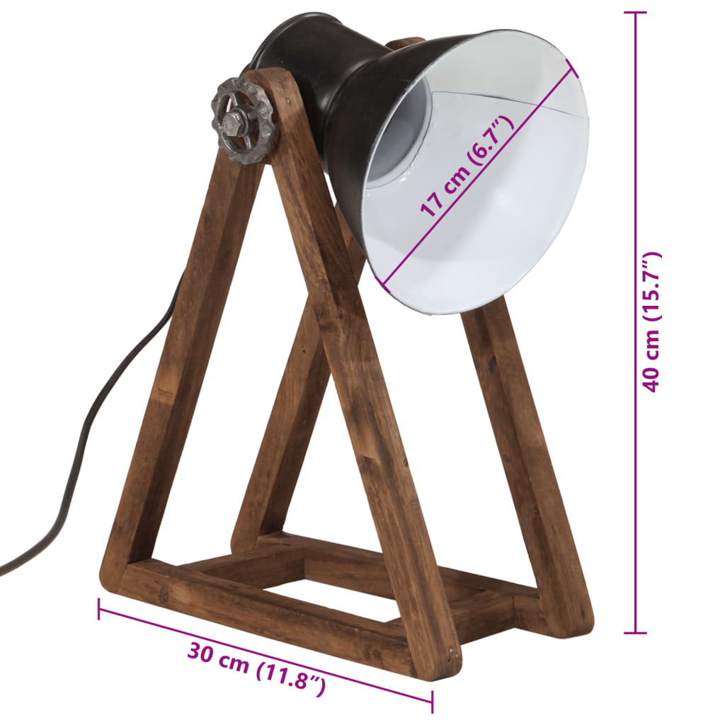 Skrivebordslampe 25 W svart 30x17x40 cm E27