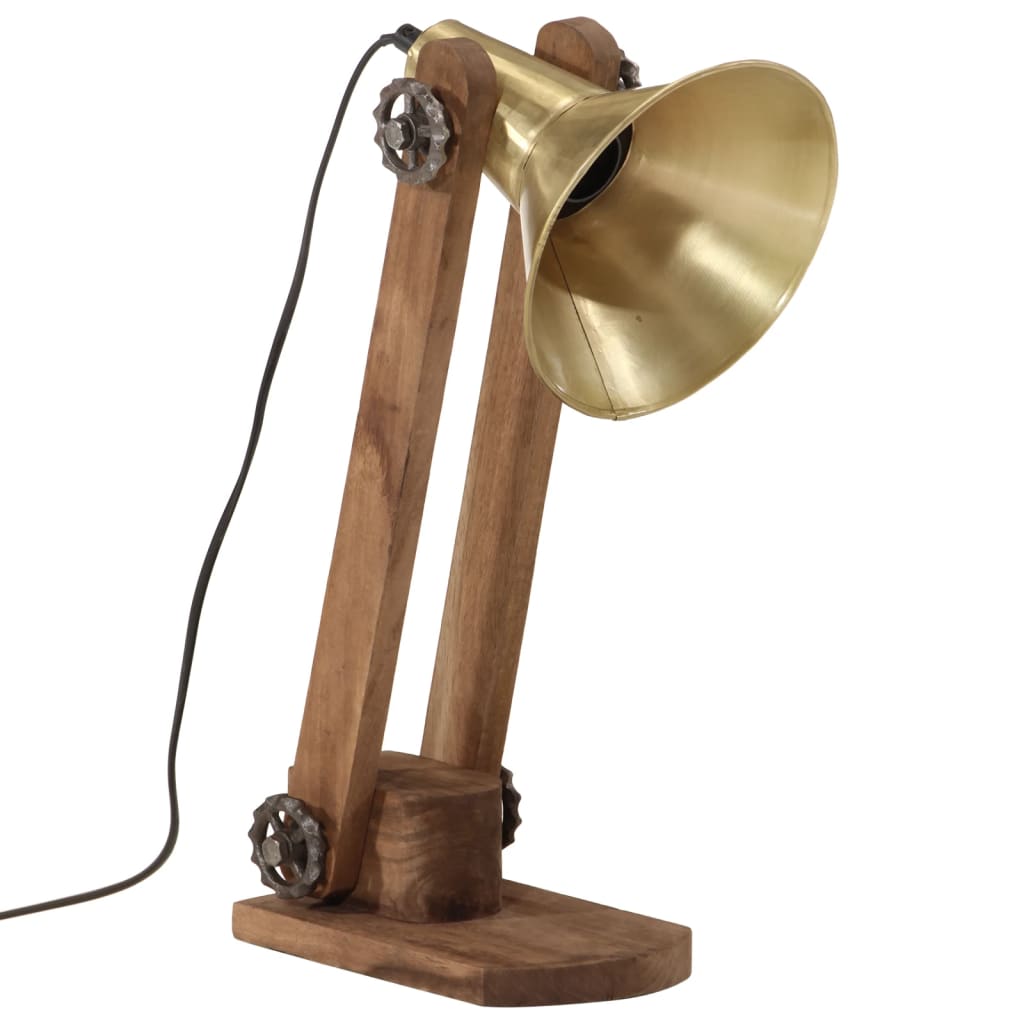 Skrivebordslampe 25 W antikk messing 23x13x52 cm E27