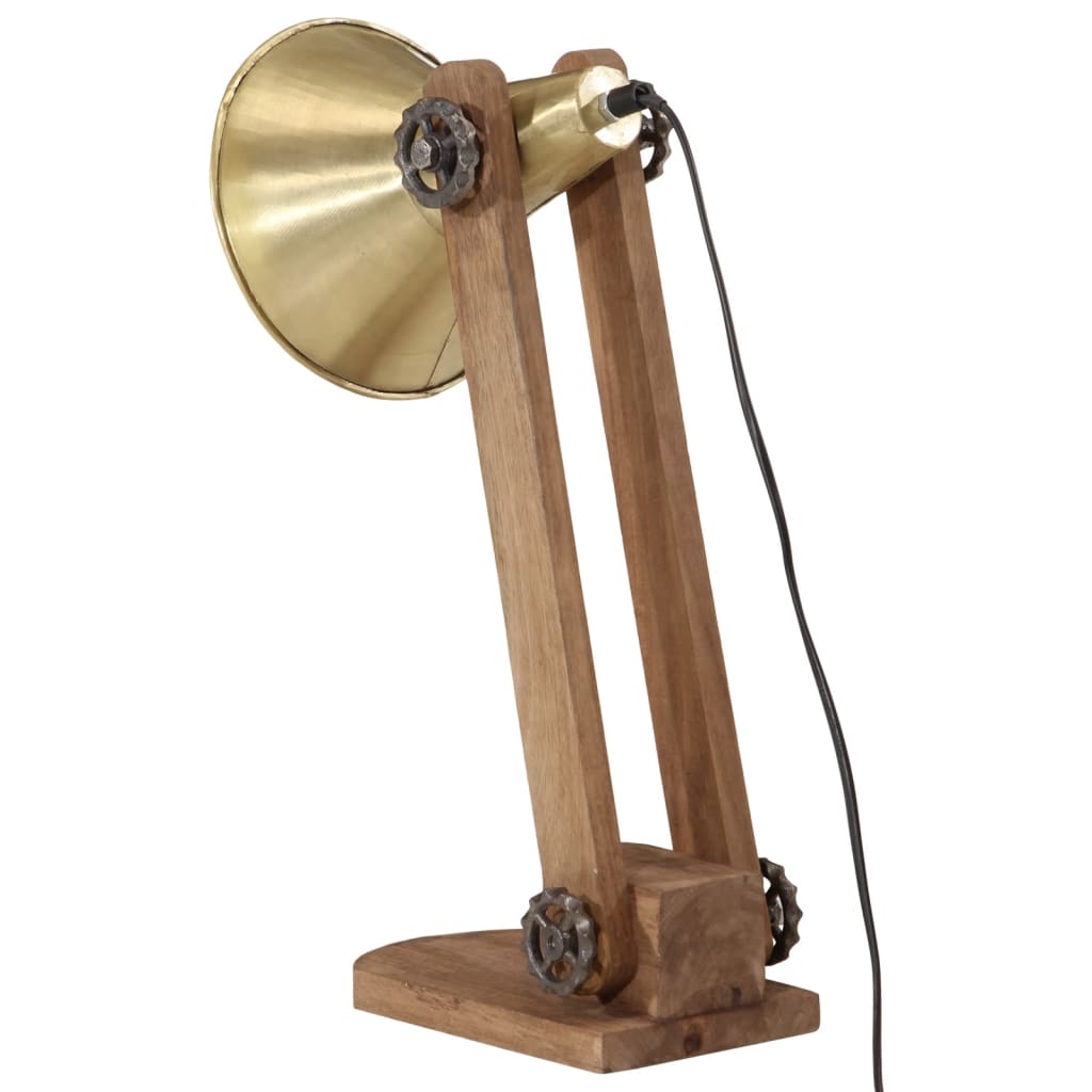 Skrivebordslampe 25 W antikk messing 23x13x52 cm E27