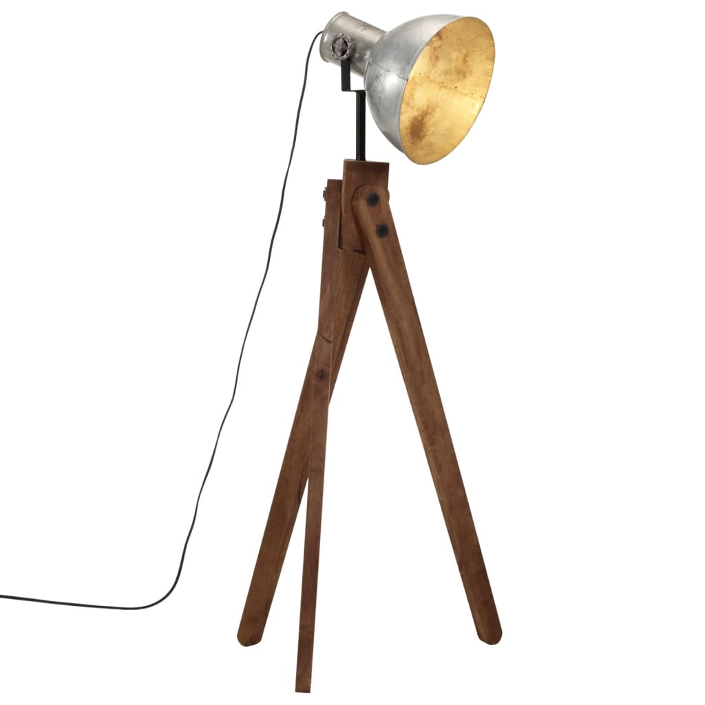 Gulvlampe 25 W vintage sølv 45x45x120 cm E27