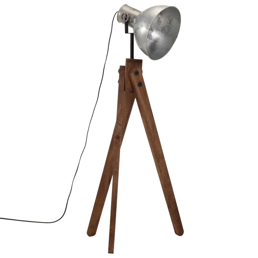 Gulvlampe 25 W vintage sølv 45x45x120 cm E27