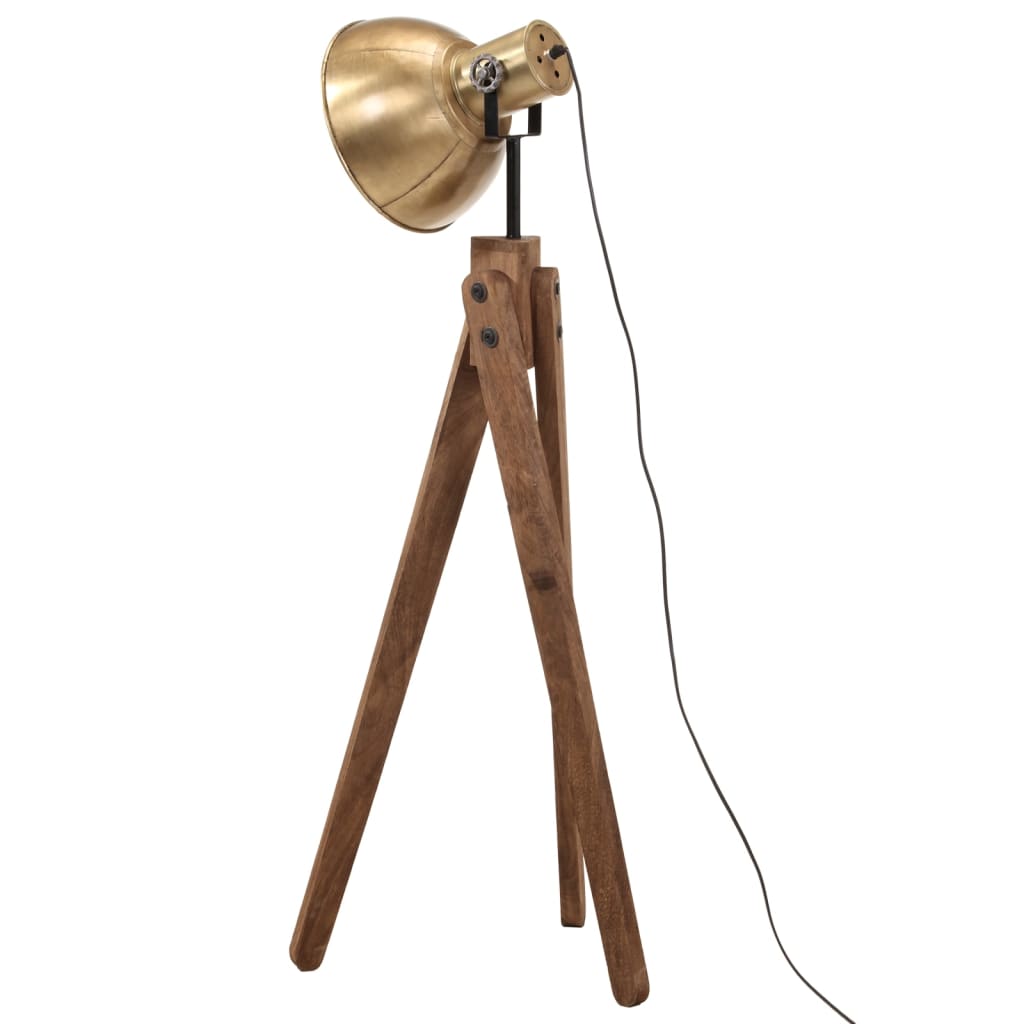 Gulvlampe 25 W vintage messing 45x45x120 cm E27