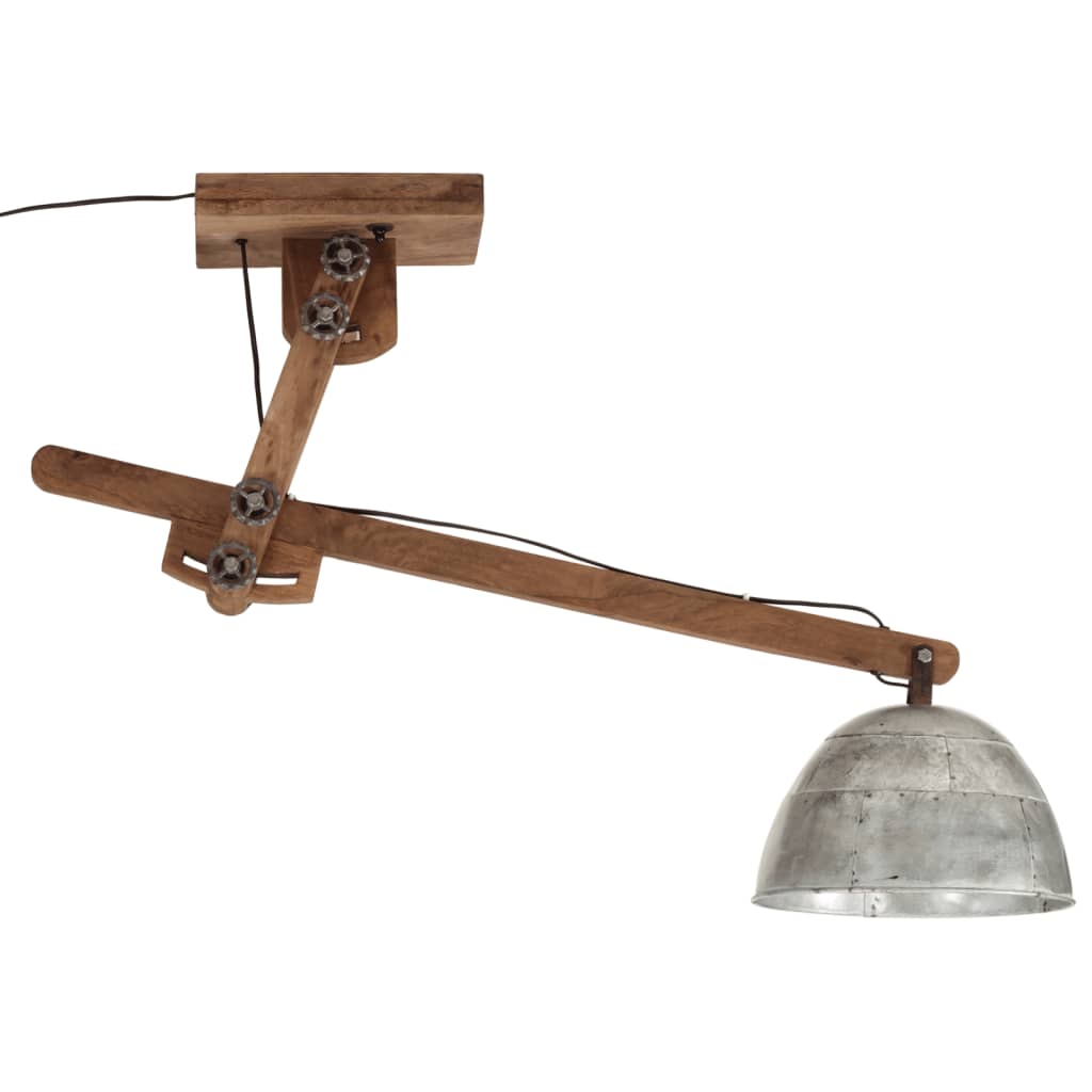 Taklampe 25 W vintage sølv 105x30x65-108 cm E27
