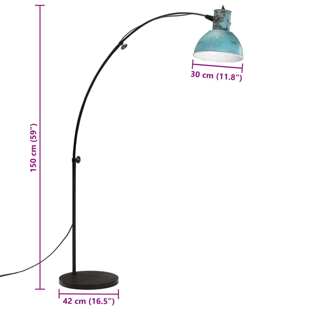 Gulvlampe 25 W denimblå 150 cm E27