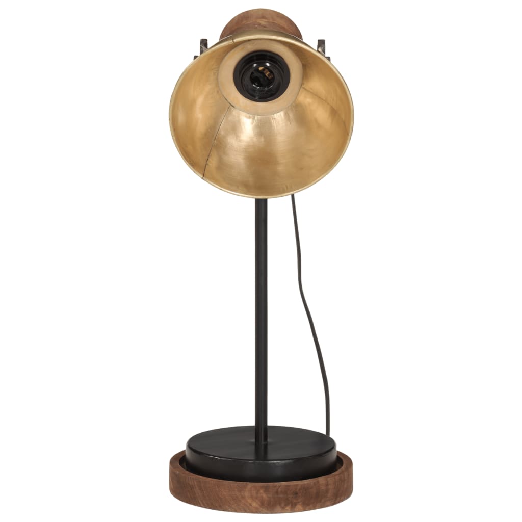 Skrivebordslampe 25 W antikk messing 17x17x50 cm E27