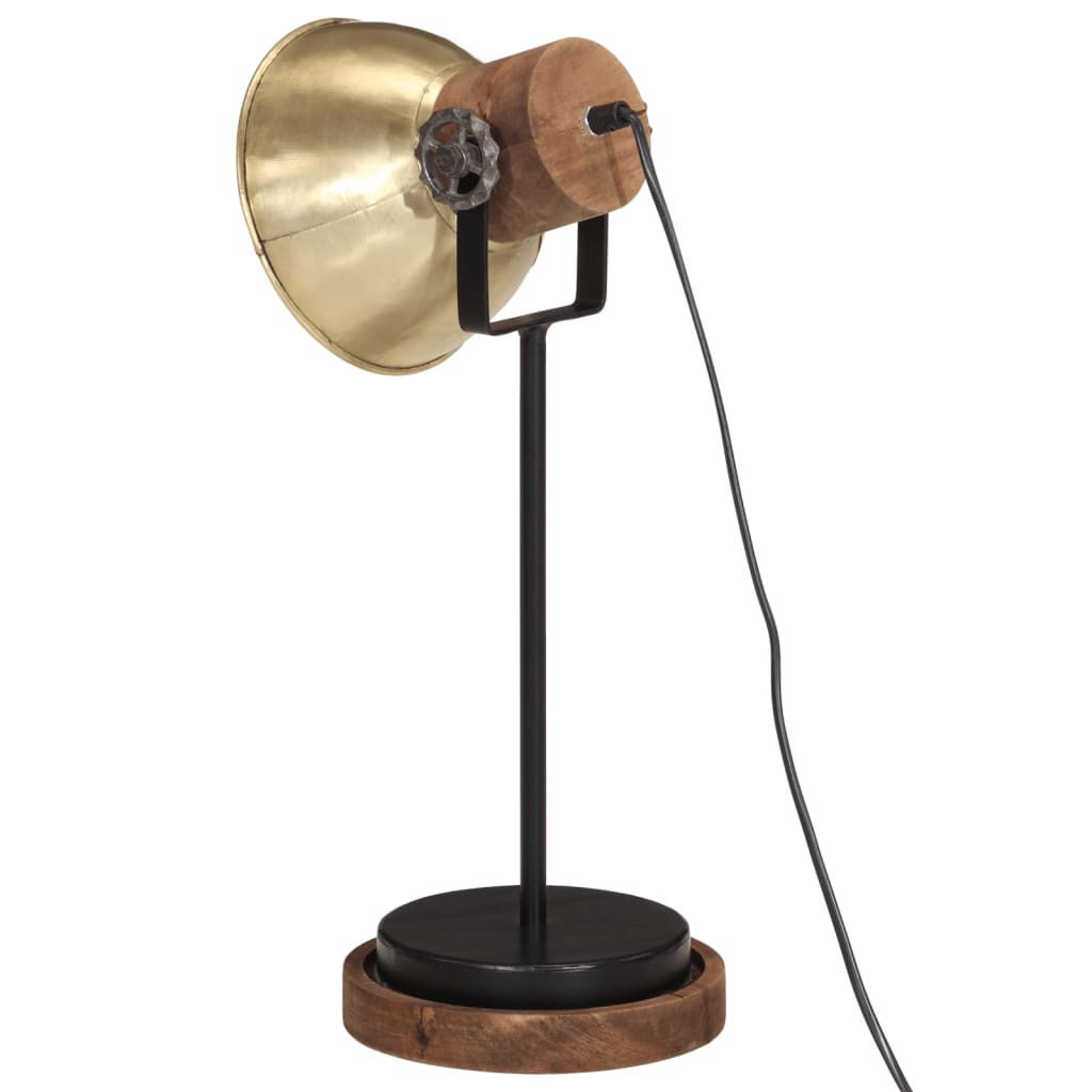 Skrivebordslampe 25 W antikk messing 17x17x50 cm E27