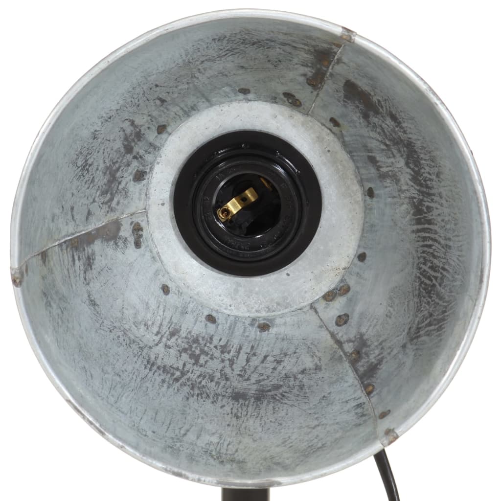 Skrivebordslampe 25 W vintage sølv 18x18x60 cm E27