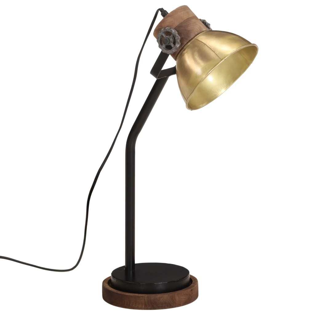 Skrivebordslampe 25 W antikk messing 17x17x60 cm E27