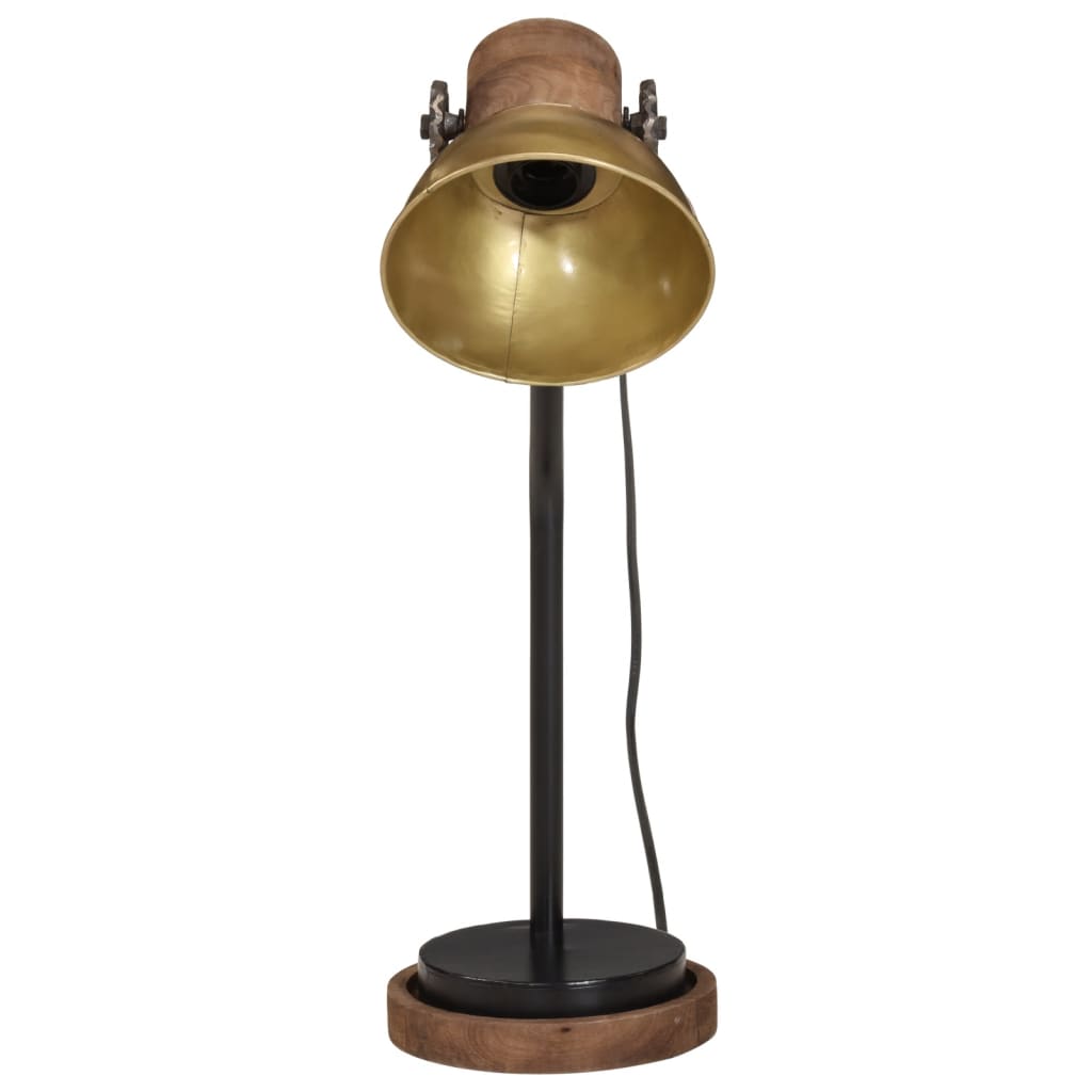 Skrivebordslampe 25 W antikk messing 17x17x60 cm E27