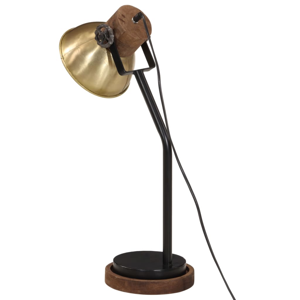 Skrivebordslampe 25 W antikk messing 17x17x60 cm E27