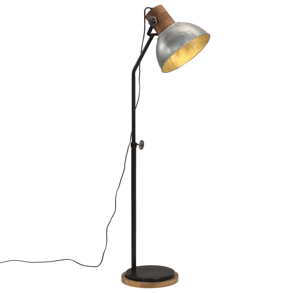 Gulvlampe 25 W vintage sølv 30x30x100-150 cm E27