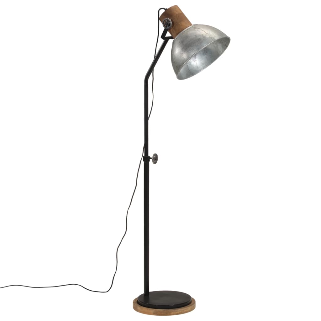 Gulvlampe 25 W vintage sølv 30x30x100-150 cm E27