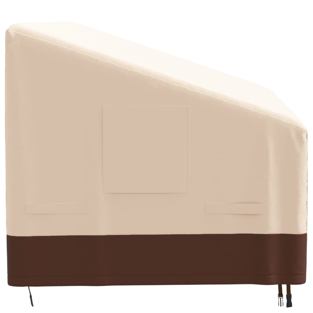 3-seters benktrekk beige 204x86x48/73 cm 600D oxford