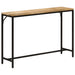 Konsollbord 110x30x75 cm grovt heltre mangotre og jern