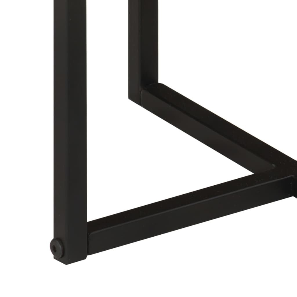 Salongbord 55x55x45 cm heltre akasie og jern