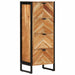 Baderomsskap 40x30x100 cm heltre akasie og jern