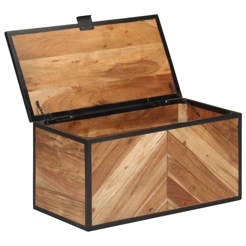 Putekasse 60x30x30 cm heltre akasie og jern