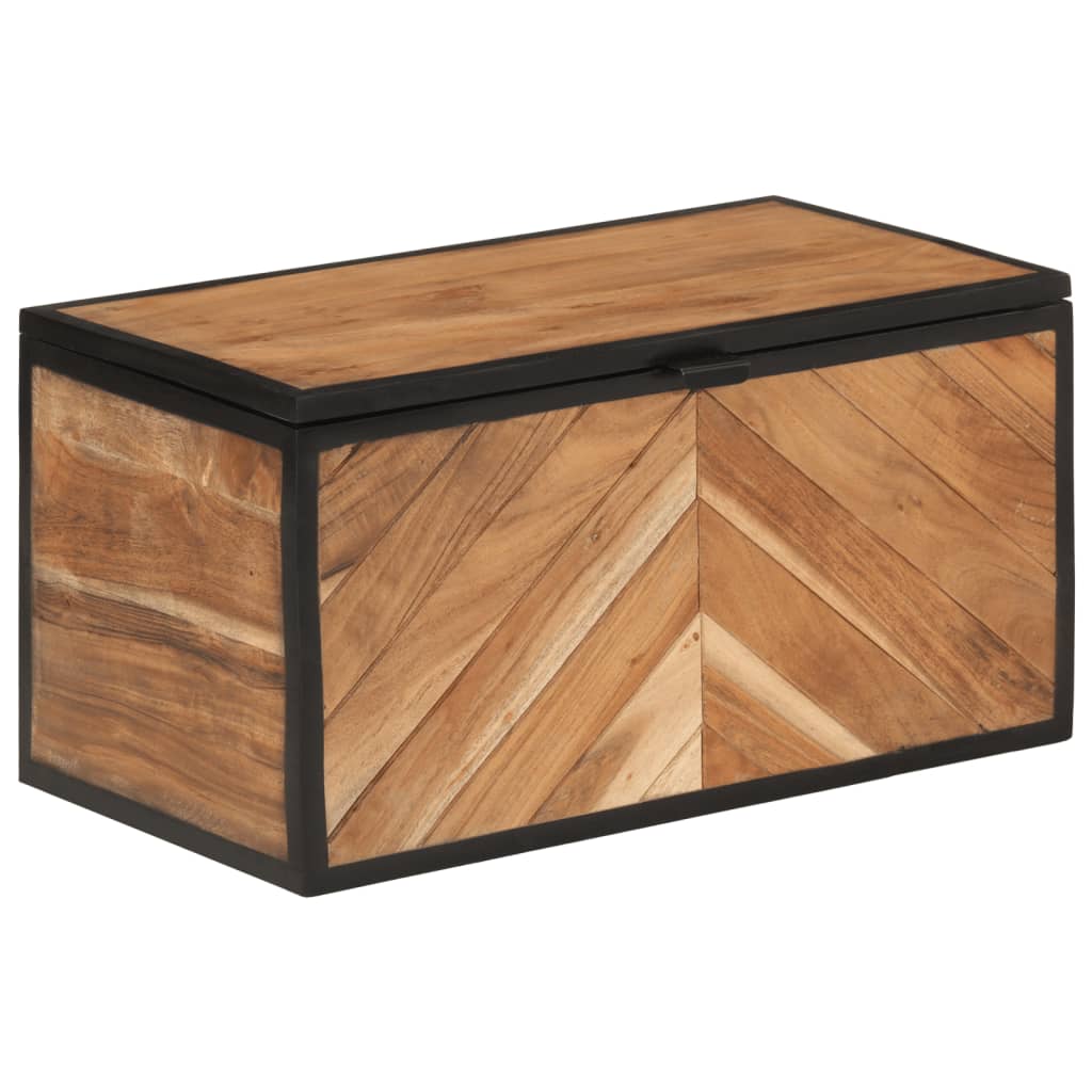 Putekasse 60x30x30 cm heltre akasie og jern