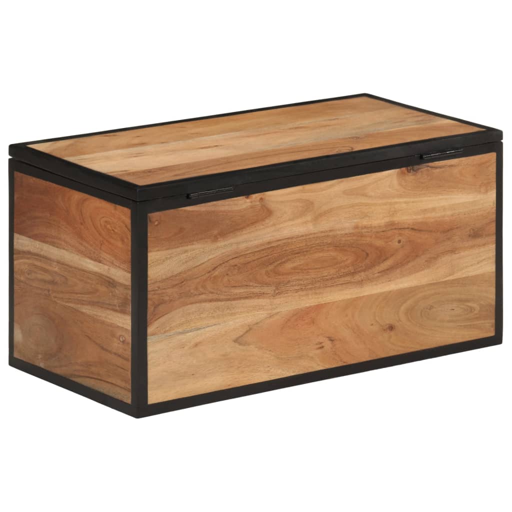 Putekasse 60x30x30 cm heltre akasie og jern