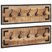 Knaggrekker 2 stk 80x8x25 cm heltre grovt mangotre