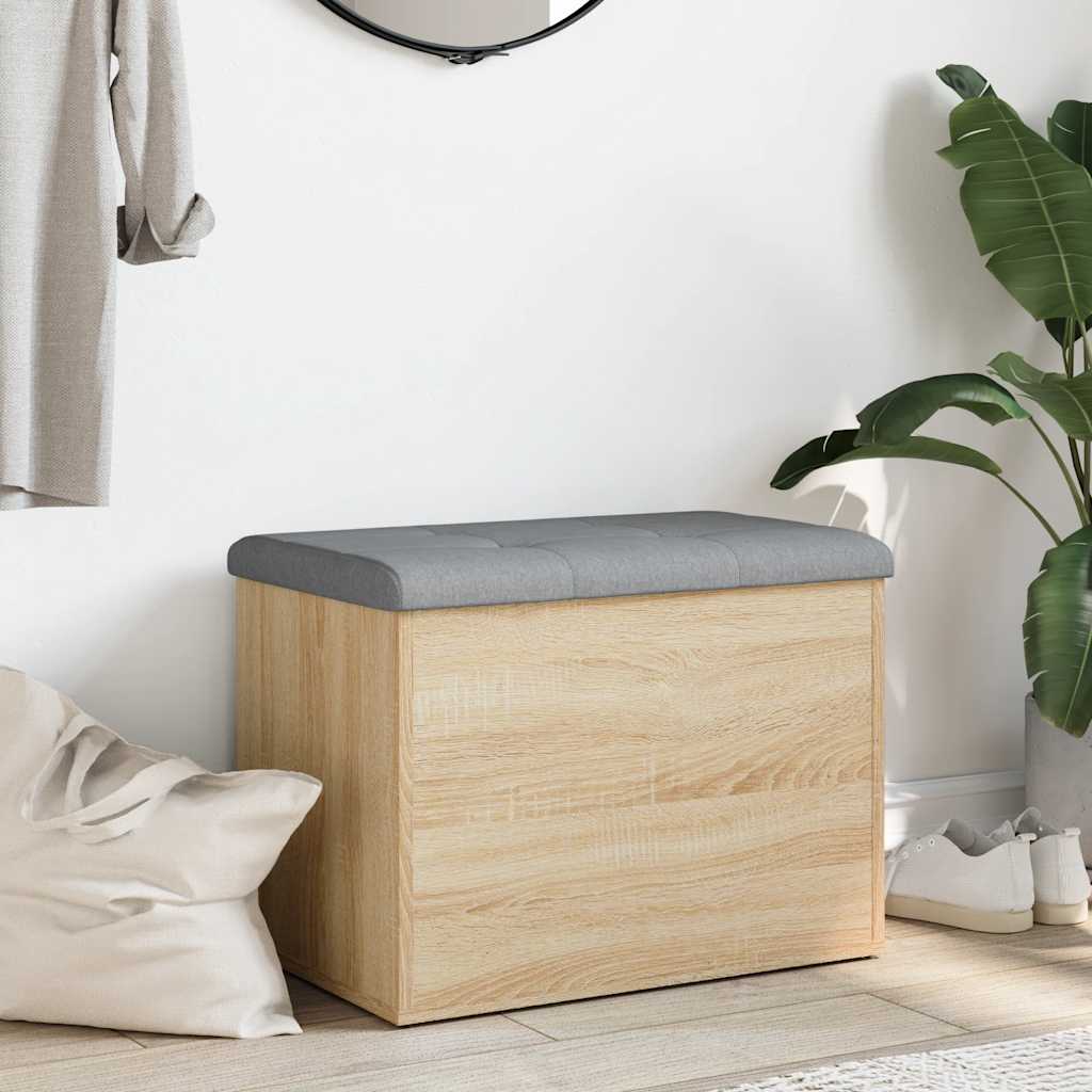 Oppbevaringsbenk Sonoma eik 62x42x45 cm konstruert tre
