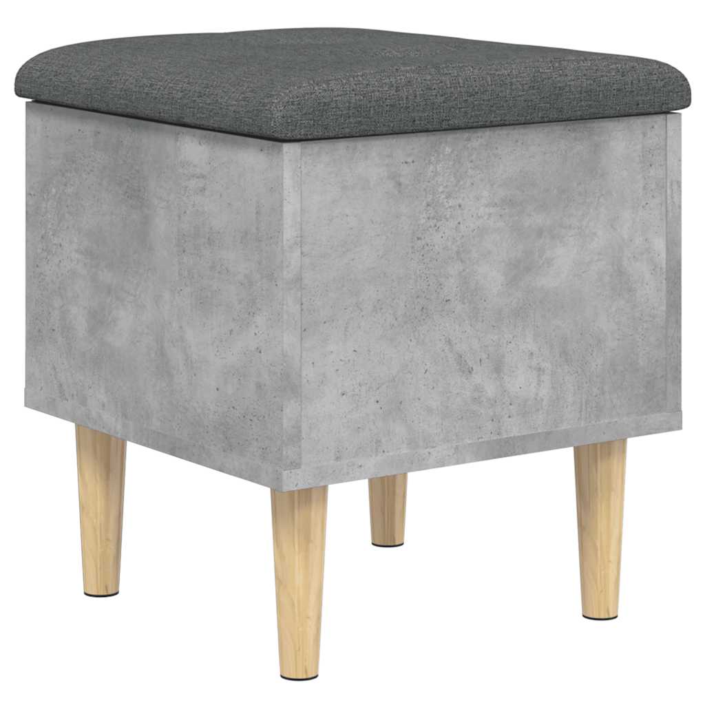 Oppbevaringsbenk betonggrå 42x42x46 cm sponplater
