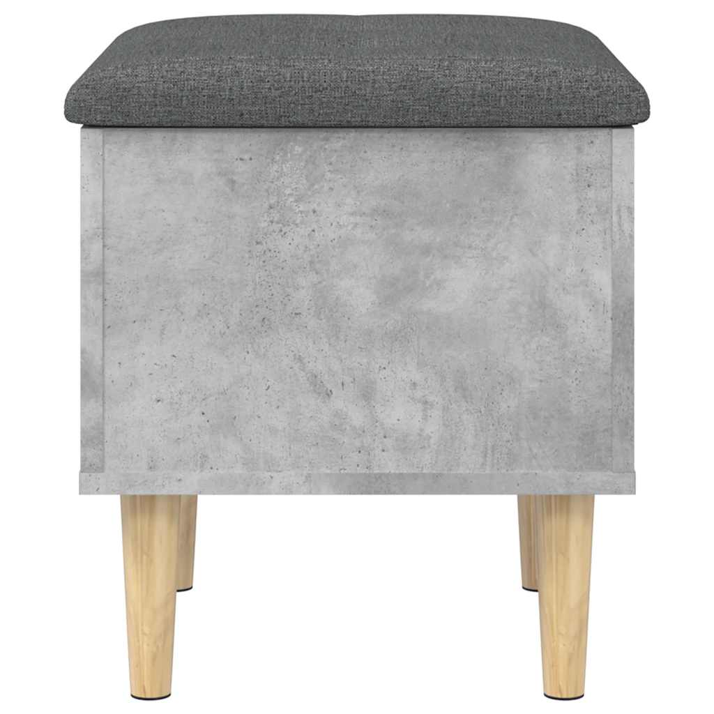 Oppbevaringsbenk betonggrå 42x42x46 cm sponplater