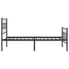 Sengeramme i metall med hode- og fotgavl svart 107x203 cm