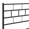 Sengeramme i metall med hode- og fotgavl svart 200x200 cm