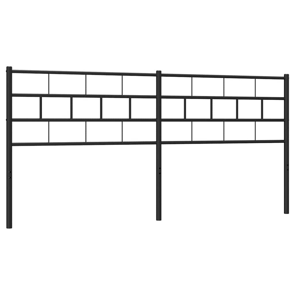 Utskiftbar sengegavl i metall svart 160 cm