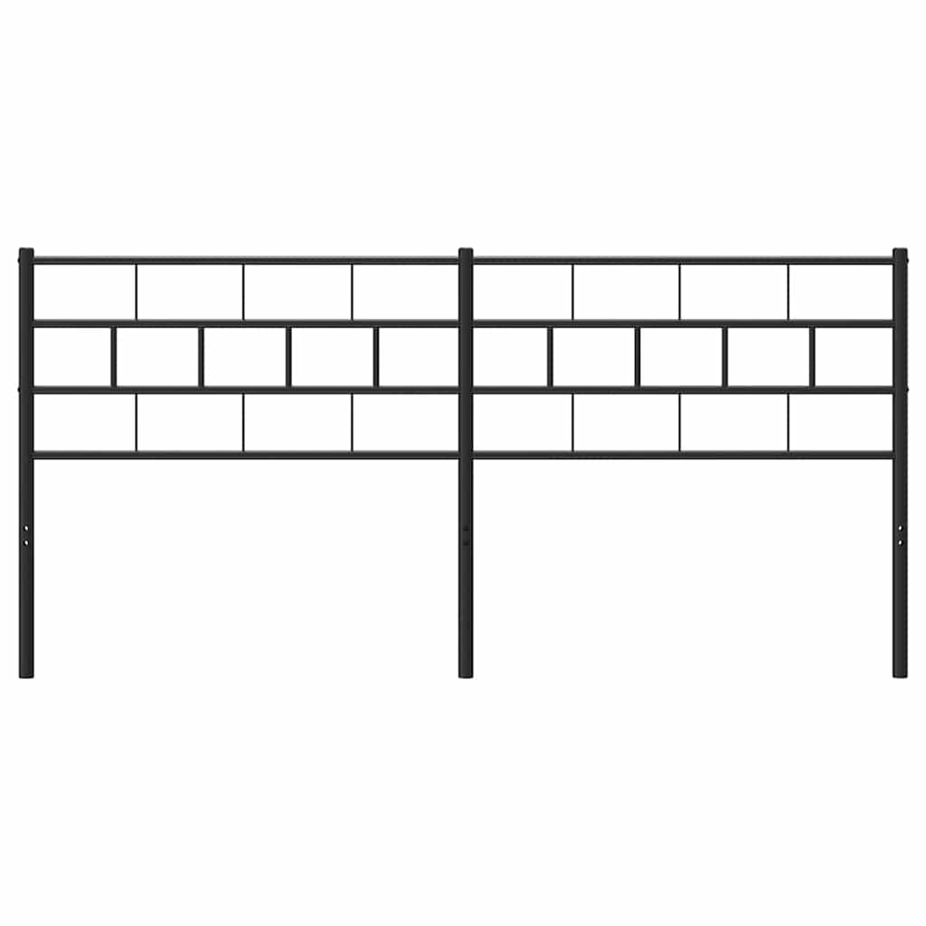 Utskiftbar sengegavl i metall svart 160 cm