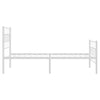 Sengeramme i metall med hode- og fotgavl hvit 90x200 cm