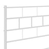 Sengeramme i metall med hode- og fotgavl hvit 90x200 cm