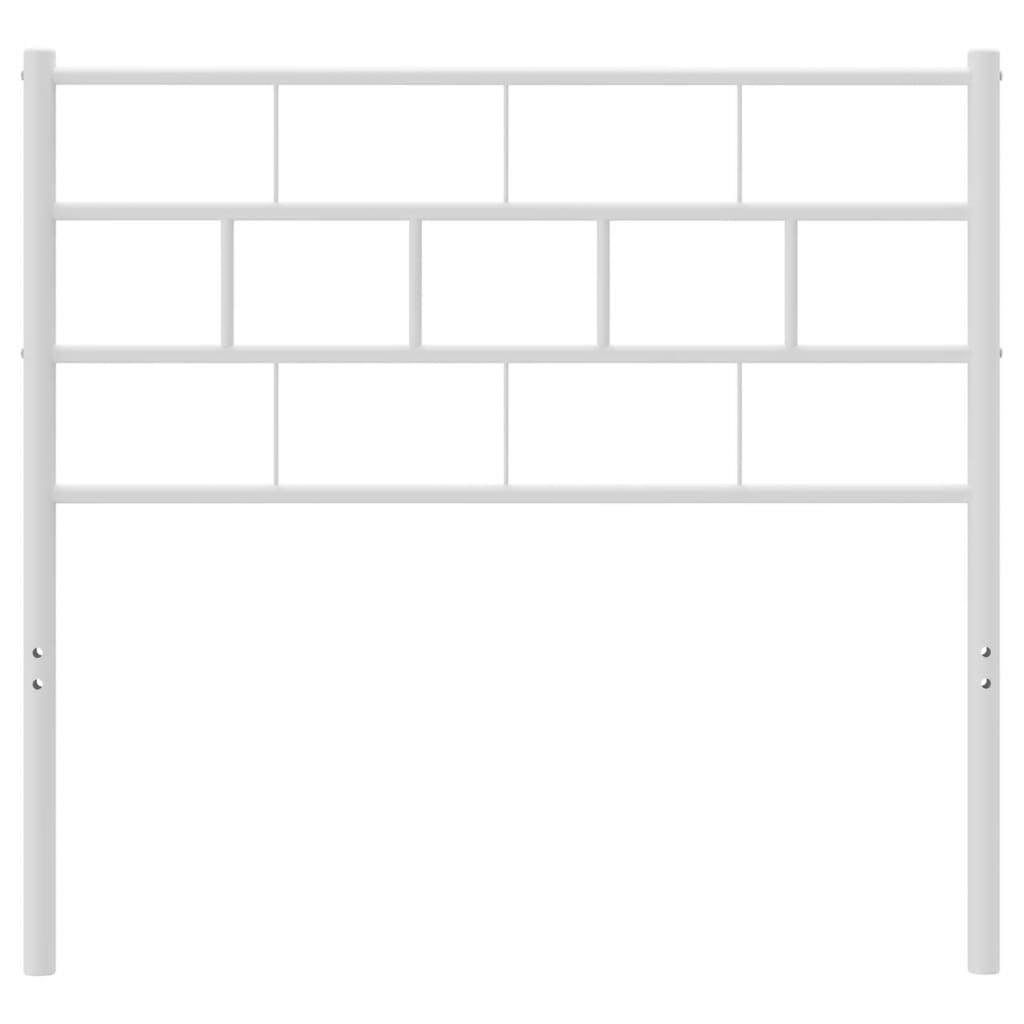Utskiftbar sengegavl i metall hvit 75 cm