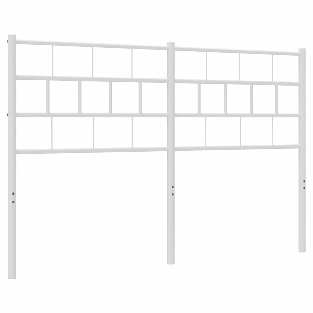 Utskiftbar sengegavl i metall hvit 135 cm