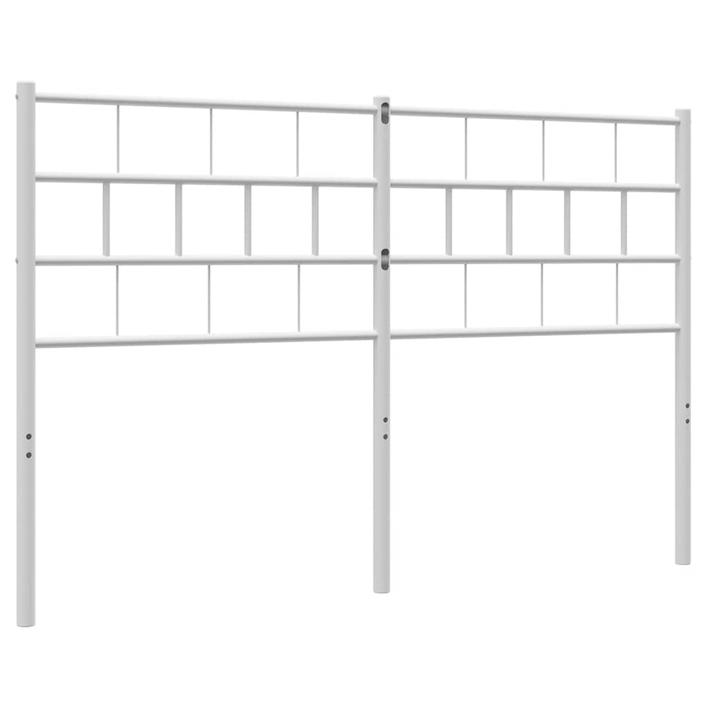 Utskiftbar sengegavl i metall hvit 135 cm