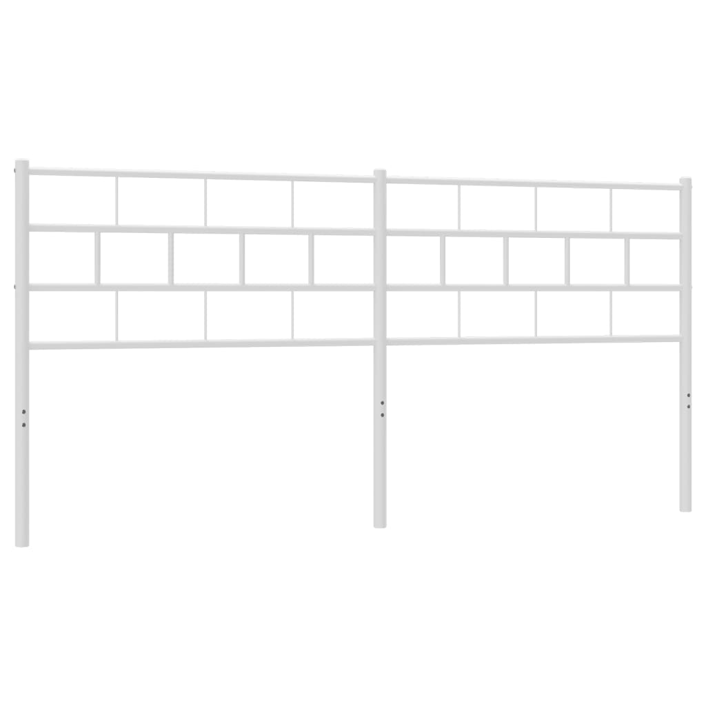 Utskiftbar sengegavl i metall hvit 160 cm