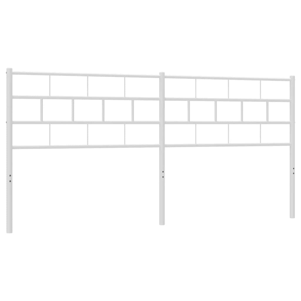 Utskiftbar sengegavl i metall hvit 193 cm