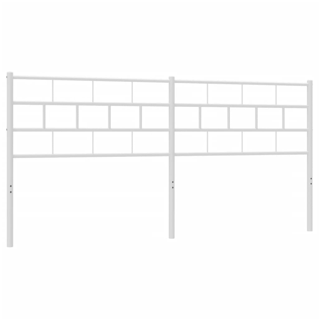 Utskiftbar sengegavl i metall hvit 200 cm