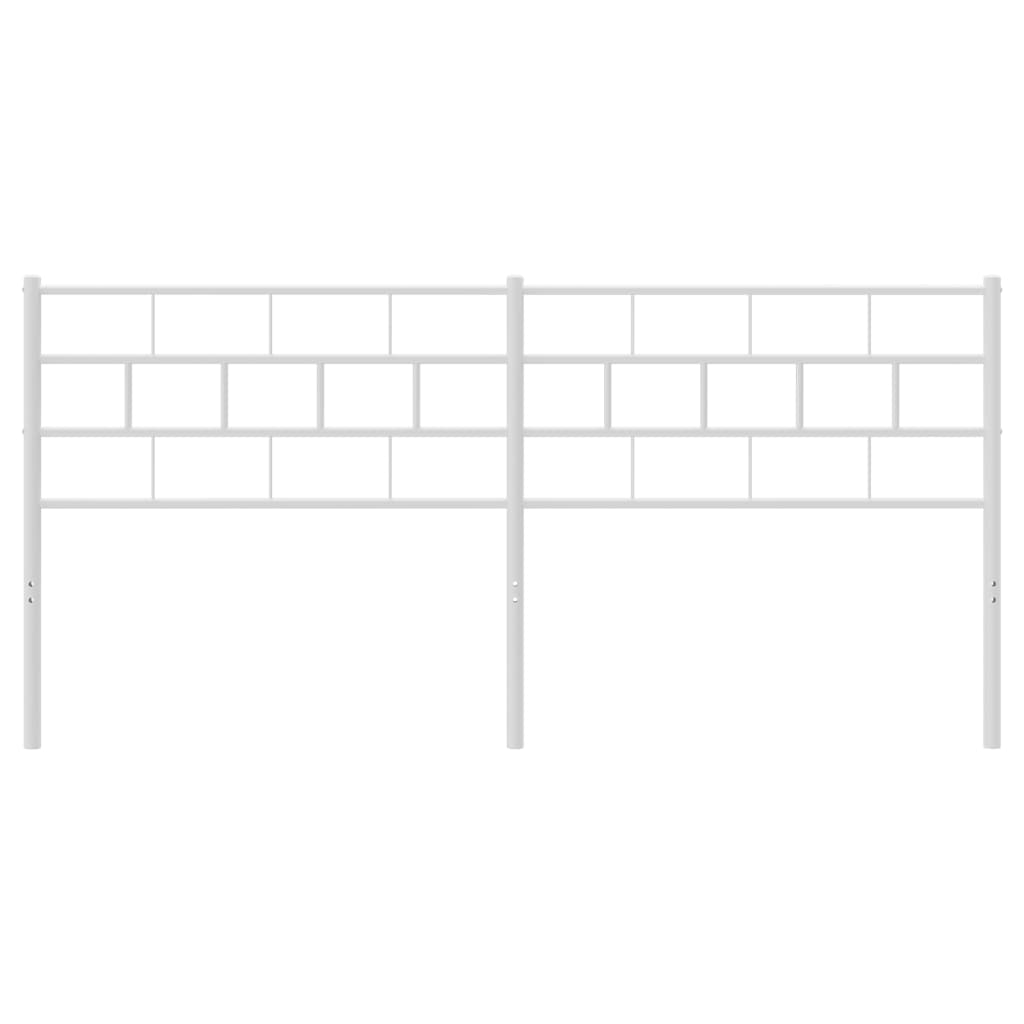 Utskiftbar sengegavl i metall hvit 200 cm