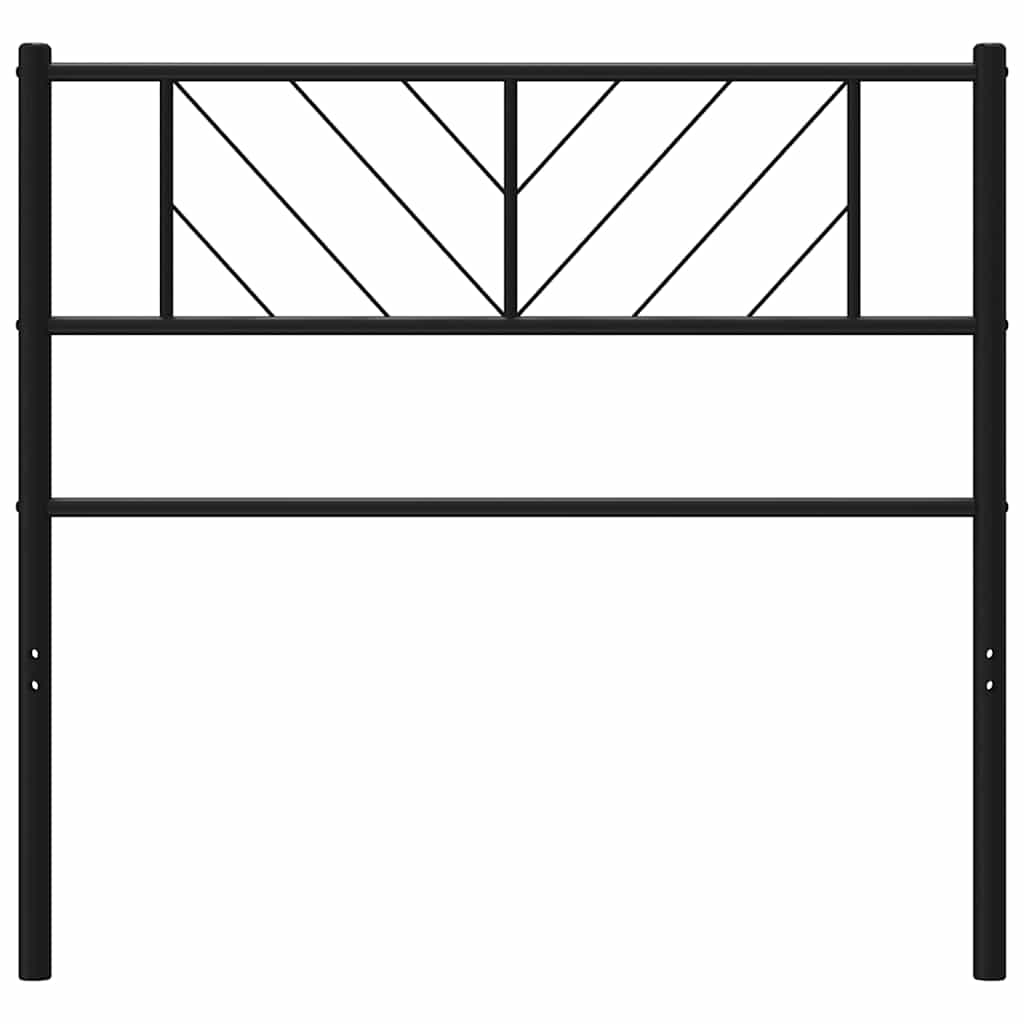 Utskiftbar sengegavl i metall svart 75 cm vidaXL